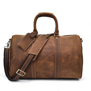 Crazy Horse Genuine Leather Travel Bag
