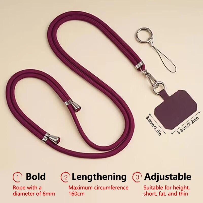 Adjustable Crossbody Phone Lanyard Strap