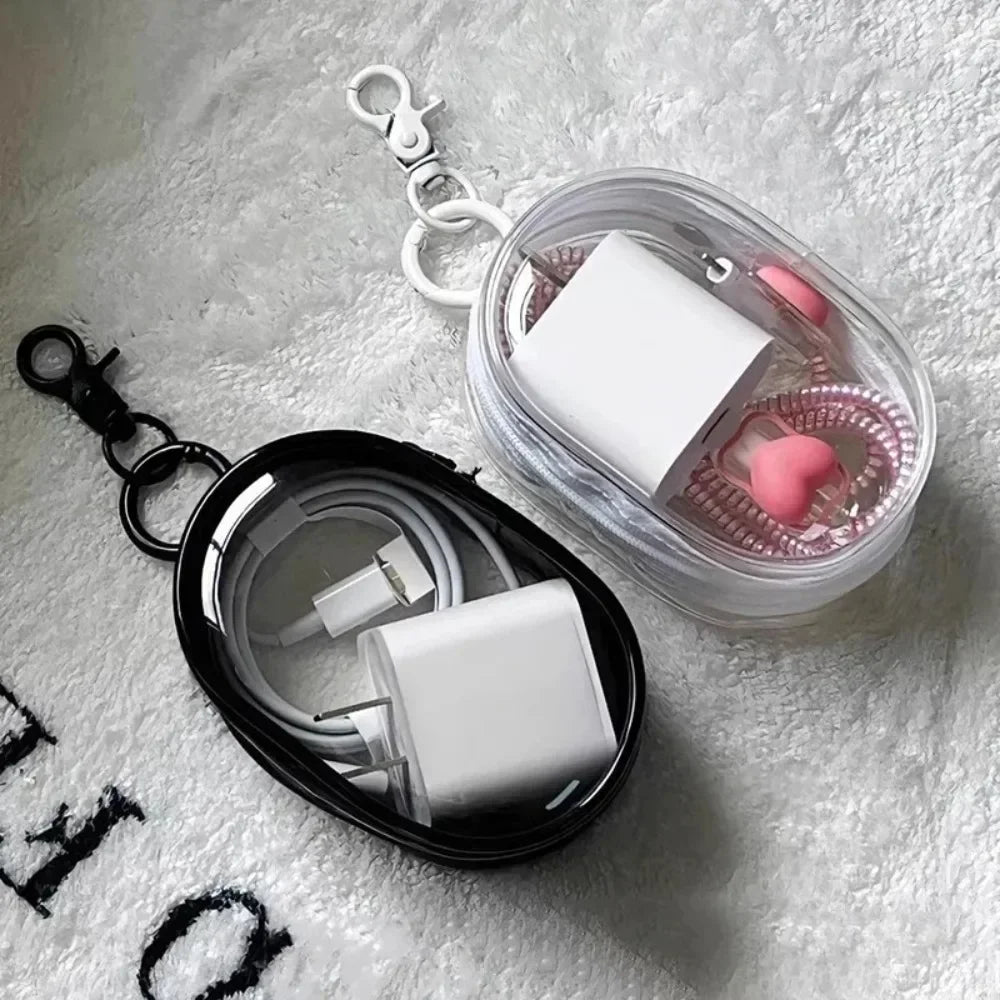 Multifunctional Clear Data Cable Storage Box