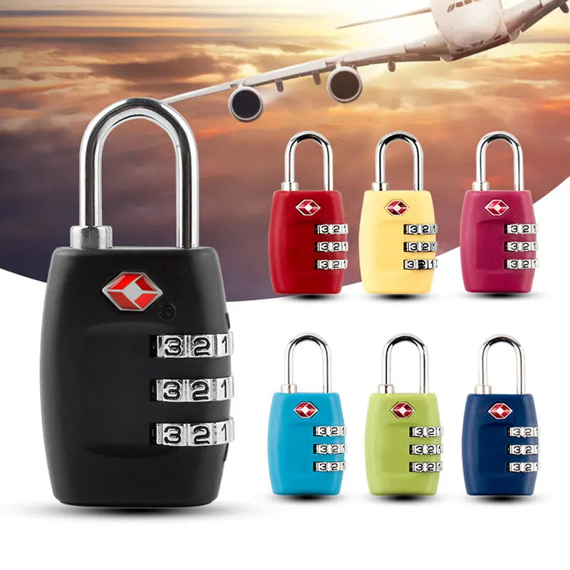 3-Digit Resettable Travel Luggage Locks