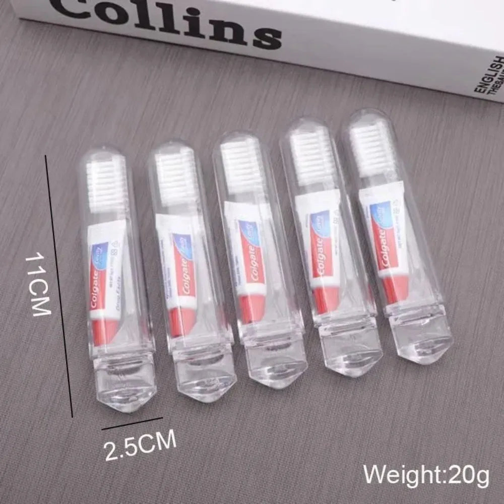 Portable Mini Travel Toothbrush & Toothpaste Set
