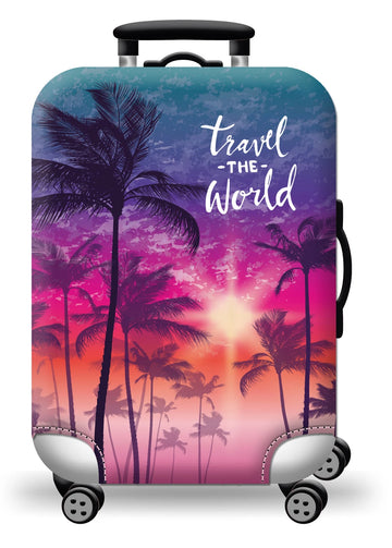 Thick Elastic World Map Luggage Protective Cover