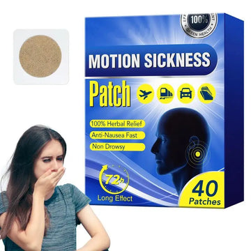 Motion Sickness Patches – 40pcs Anti-Nausea & Anti-Vomiting Travel Plasters