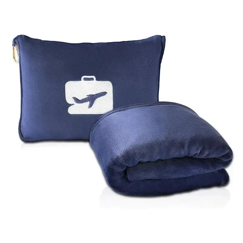 2-in-1 Travel Blanket with Portable Cuddle Pillow