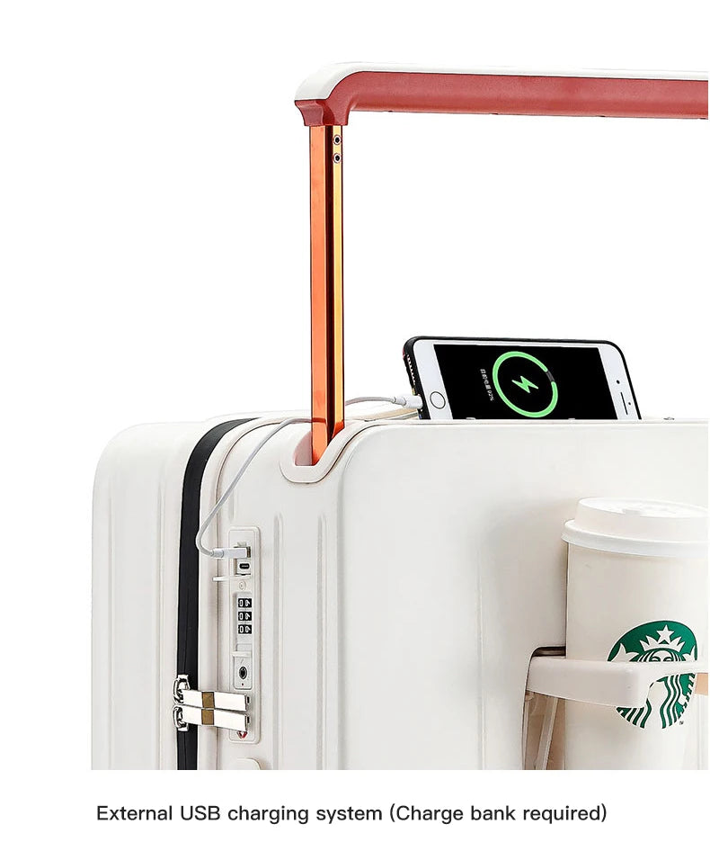 Wide Handle Travel Suitcase