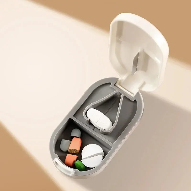 Portable Multiple Pill Cutter with Storage Box