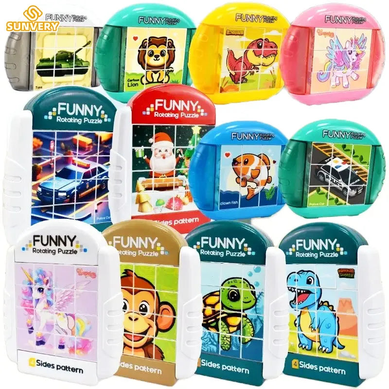 4-in-1 Rotating Puzzle for Kids
