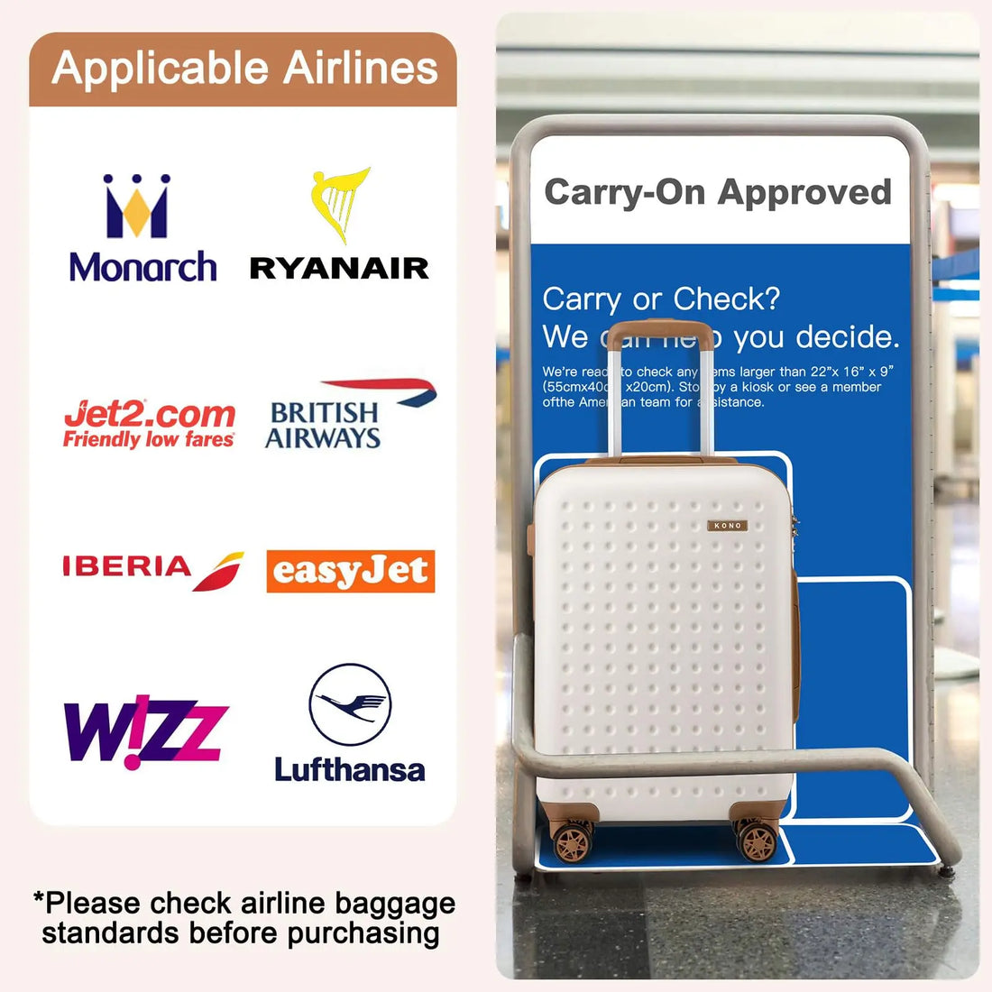 Large 28" Check-In Hardshell Suitcase with TSA Lock & 4 Spinner Wheels – Durable ABS Travel Luggage