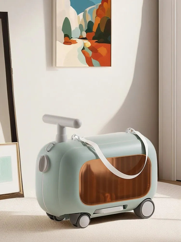 Ride-On Children’s Luggage with Wheels Suitcase