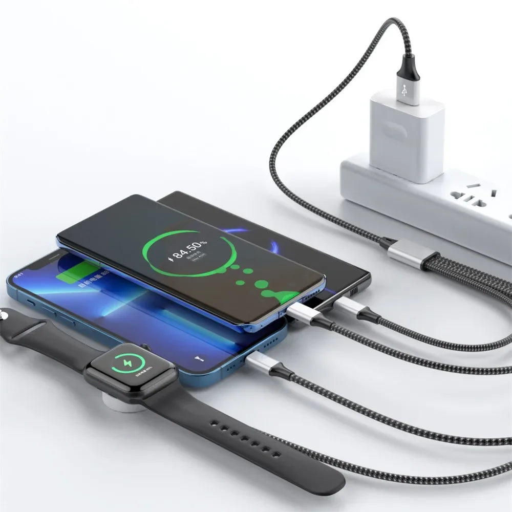 4-in-2 Multi-Device Watch & Phone Charging Cable