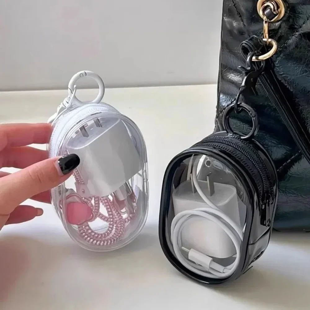 Multifunctional Clear Data Cable Storage Box